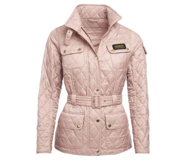 Barbour International Pink Quilted shops Lightweight Jacket