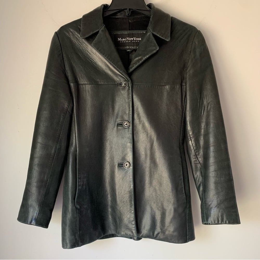 Marc New York by Andrew Marc Black 100% Leather Jacket Small