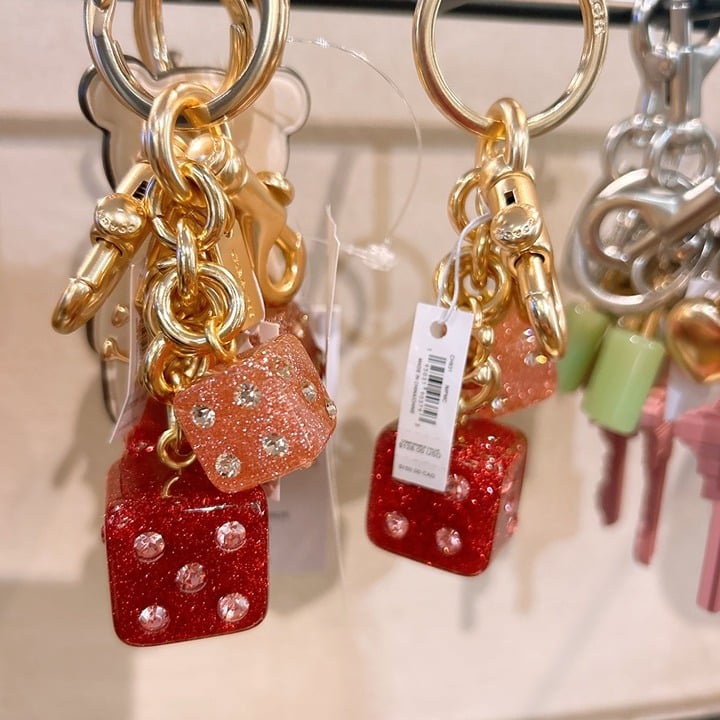 nwt coach Dice Cluster Bag Charm keychain count 1