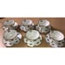 Set Of 6 Vintage Cherry China Brand Post WWII Japan Cups & Saucers w/Gold Trim