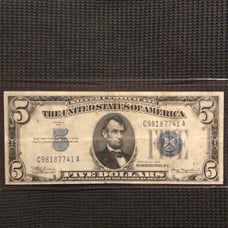 1934 5 Silver Certificate