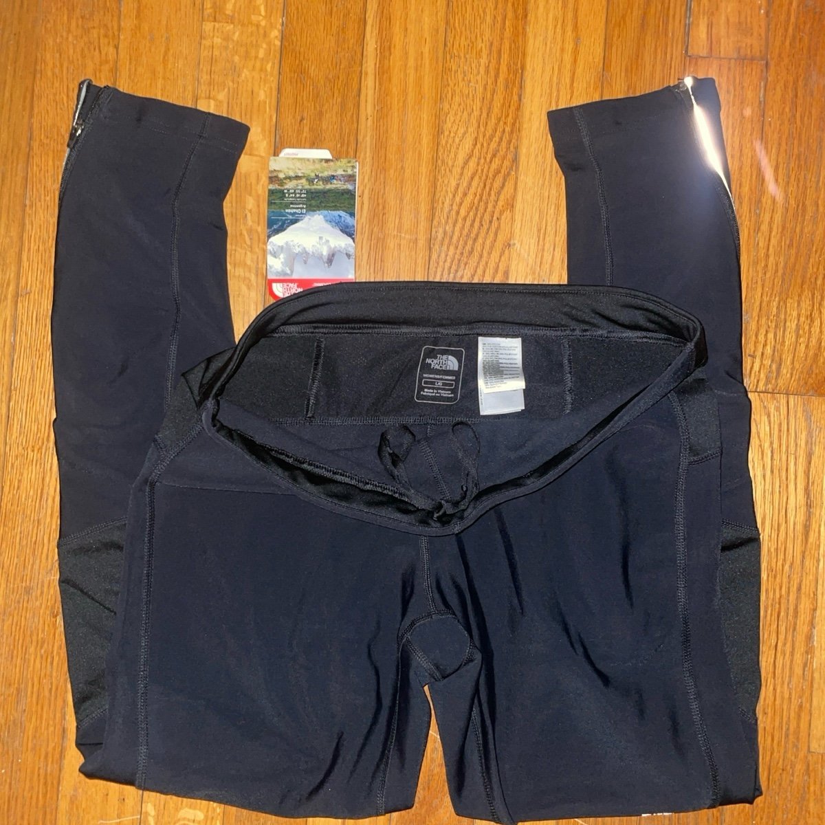 New The North Face Winter Warm Performance Running Tights Pants Black Large