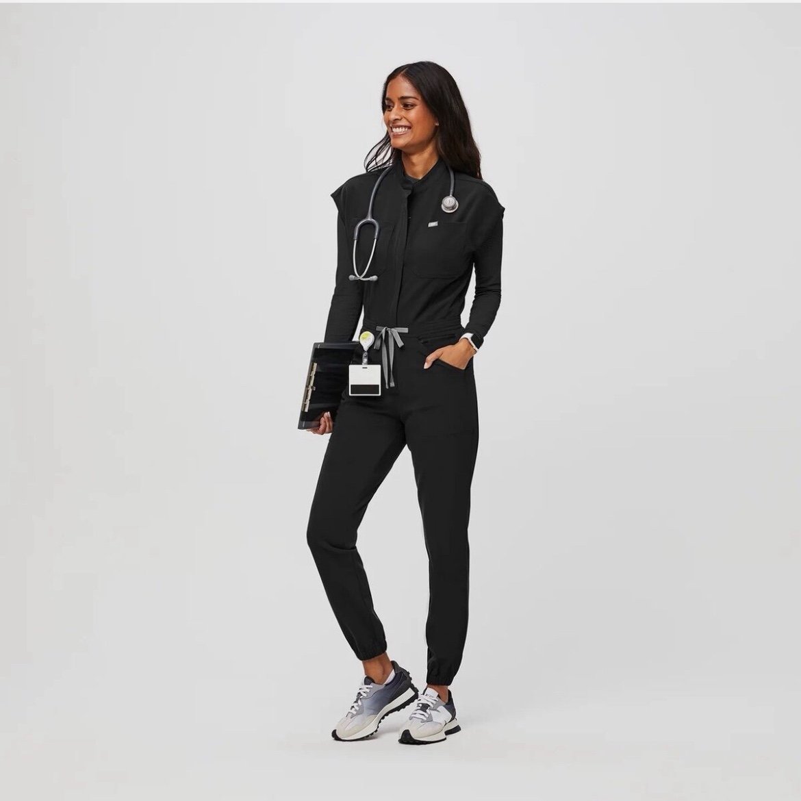 FIGS Women Rafaela Cargo Jumpsuit In Black