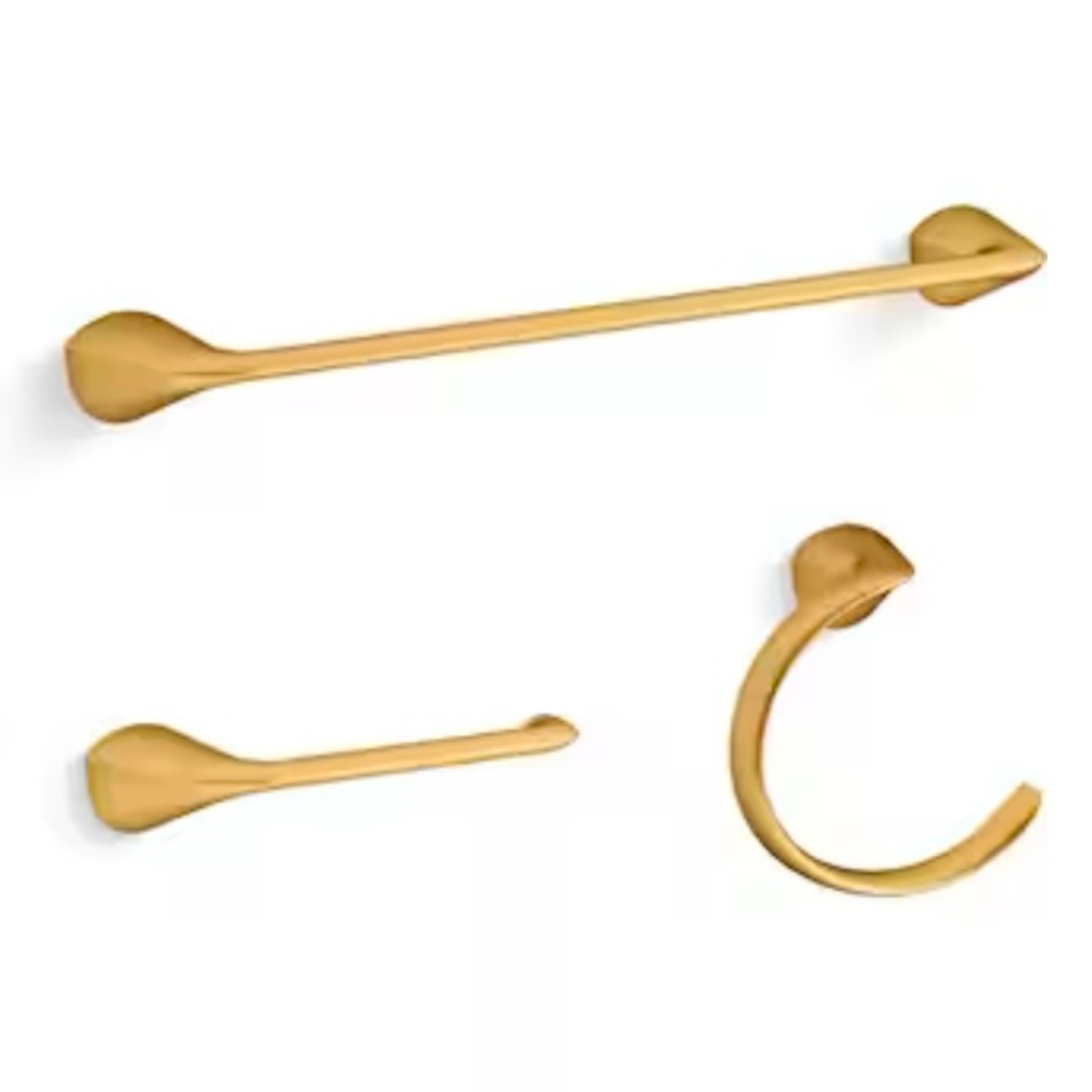 Kohler Bathroom Set 18-In towel bar, towel ring, and toilet paper holder