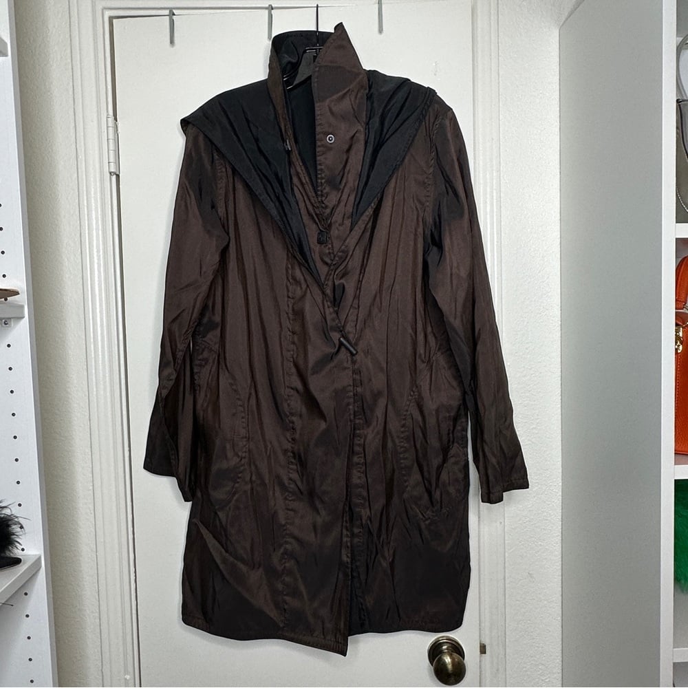 Reversible Raincoat by Mycra Pac with hood