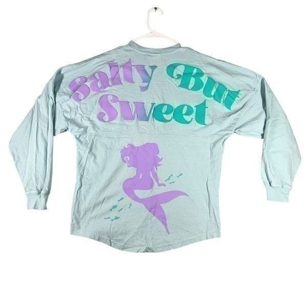 Spirit Jersey Salty But Sweet Long Sleeve Shirt Women XS Blue
