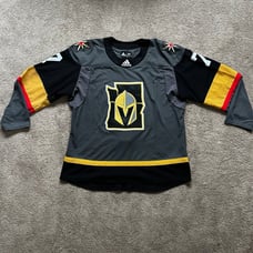 Adidas Vegas Golden Knights Player Issued Jersey Grey Gold #7