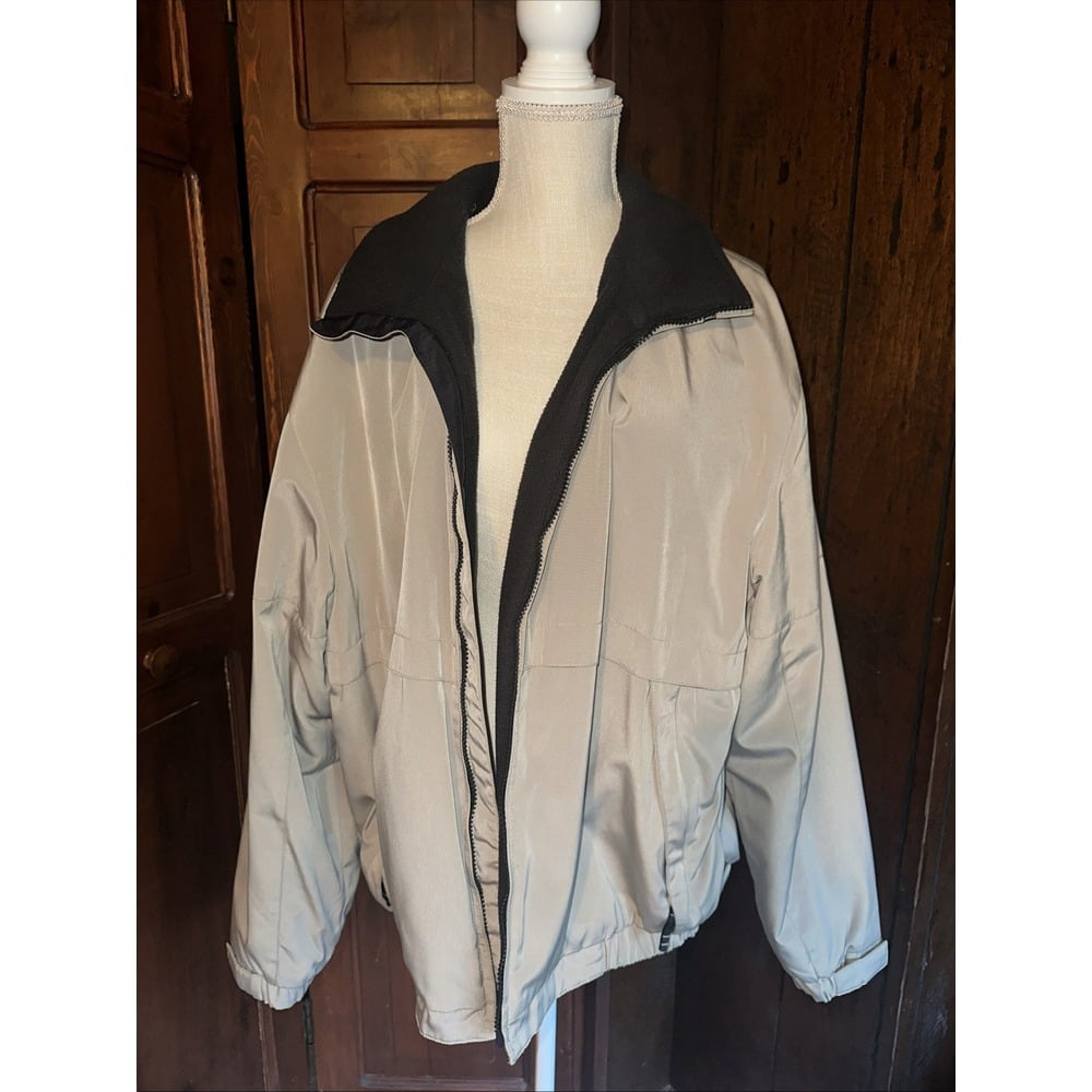 Pacific Trail Jacket Mens Adult Large Beige Winter Coat Fleece Lined W/hood EUC