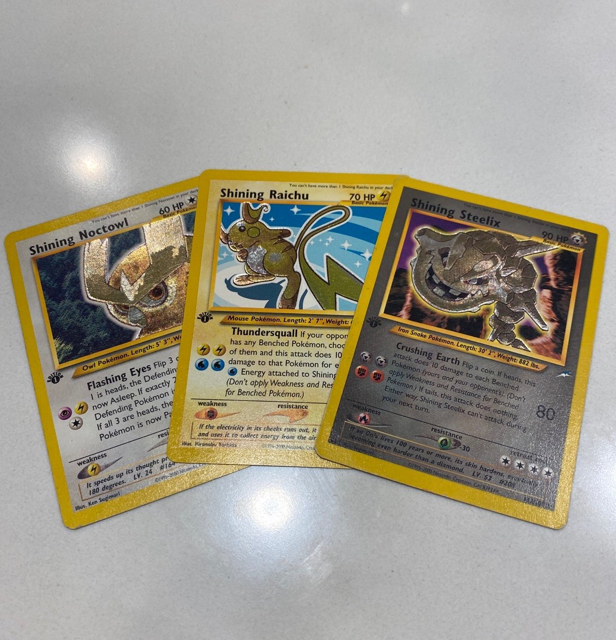WOW - Pokémon Neo Destiny 1st Edition Shining Lot - Noctowl, Raichu, Steelix