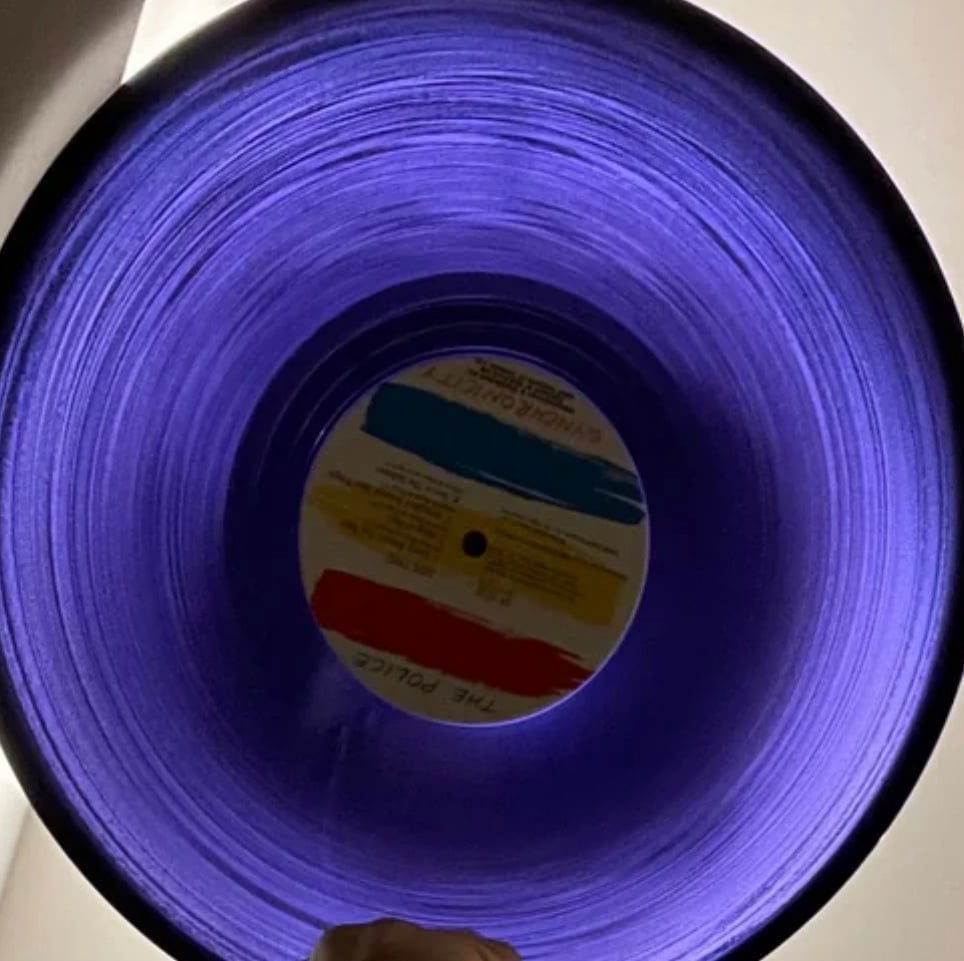 The Police Synchronicity BRY KC-600 audiophile 1983 Purple vinyl-when backlit-