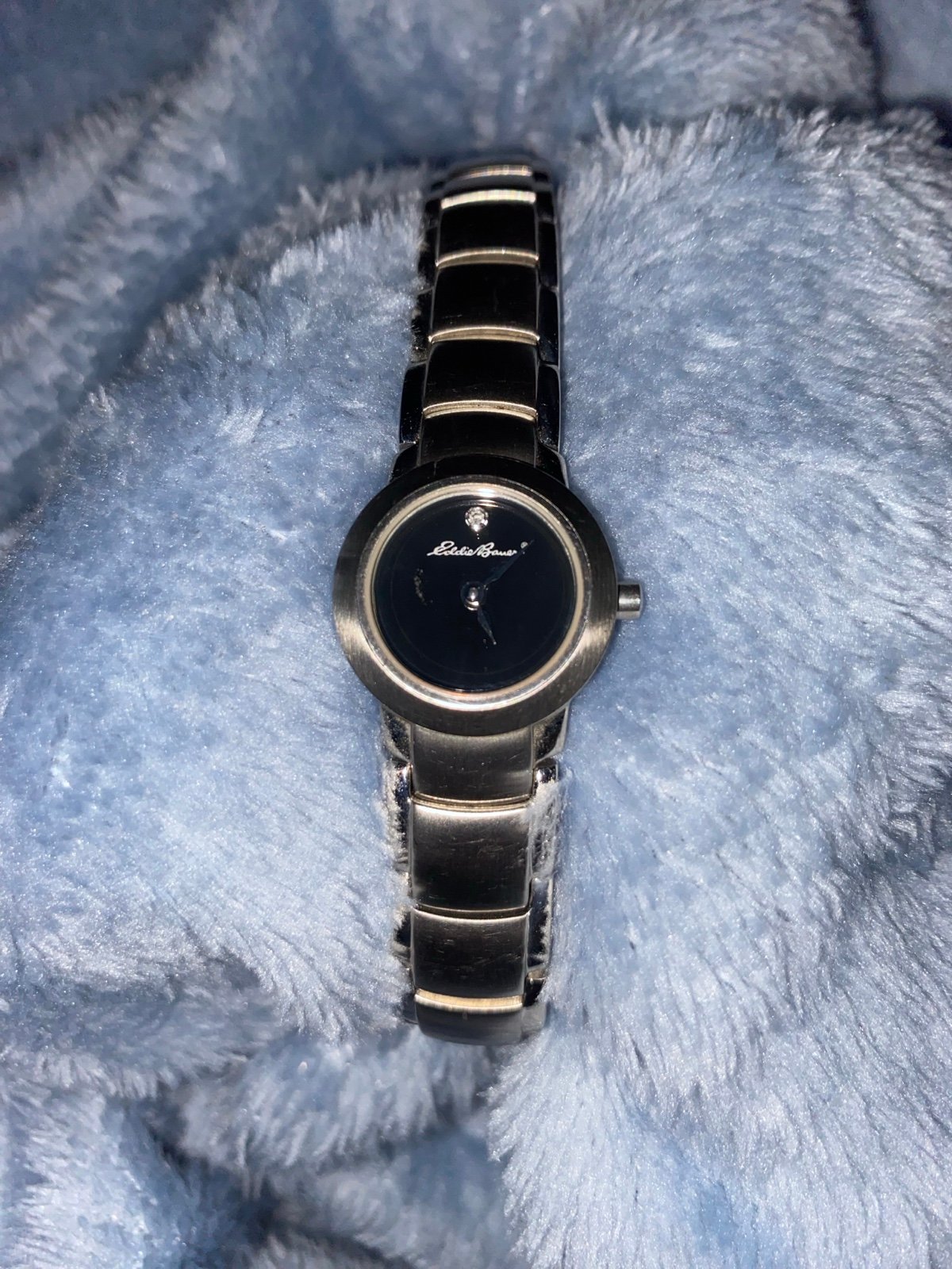 Eddie Bauer #0241 Diamond Bracelet 900Solid Stainless Steel #42102 Ladies Watch