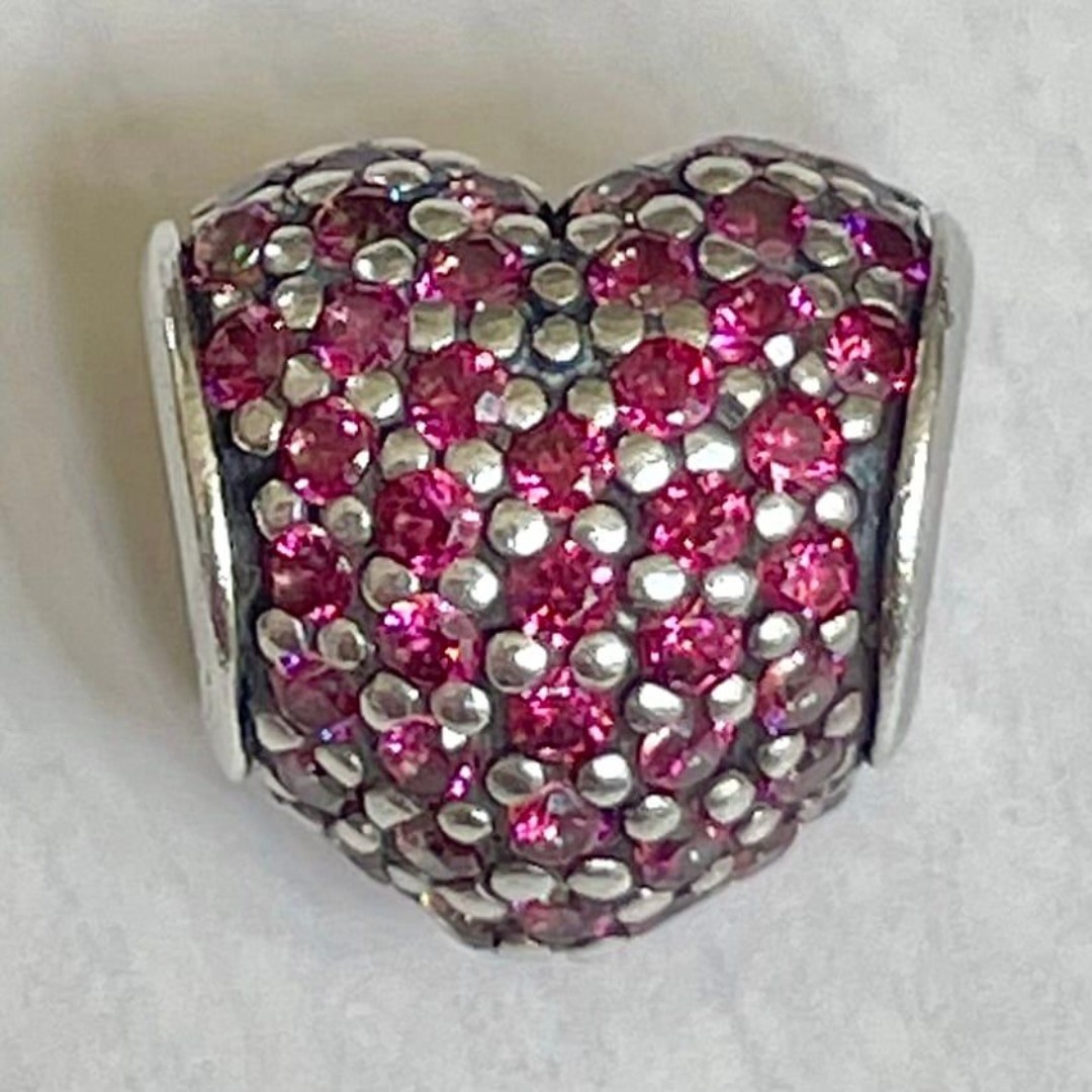 Pandora Red Pavé CZ Heart Charm
