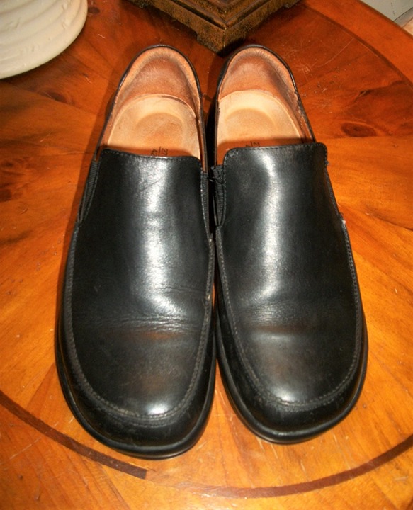 Birkenstock Black Leather Loafer Shoe Pre owed Nice condition 42 US sz 11