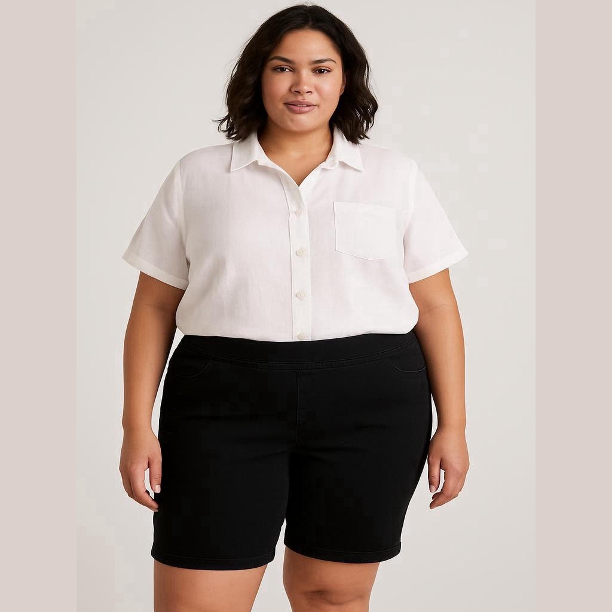 Terra & Sky Black Jeggings Plus Size Stretch High Rise 2X