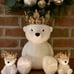 BBW Crown Polar Bear 3 Wick Candle Holder Set