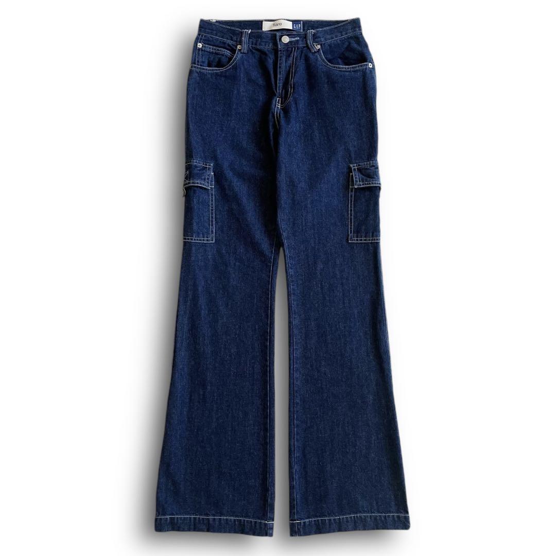 00s y2k OLD GAP Cargo Flare Denim Hippie Gal Grunge
