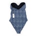 We Wore What Women Navy Stars Strapless Front Bow One-Piece Swimsuit Size XS