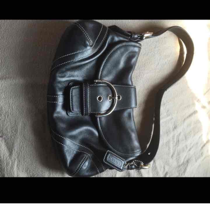 Leather coach bag