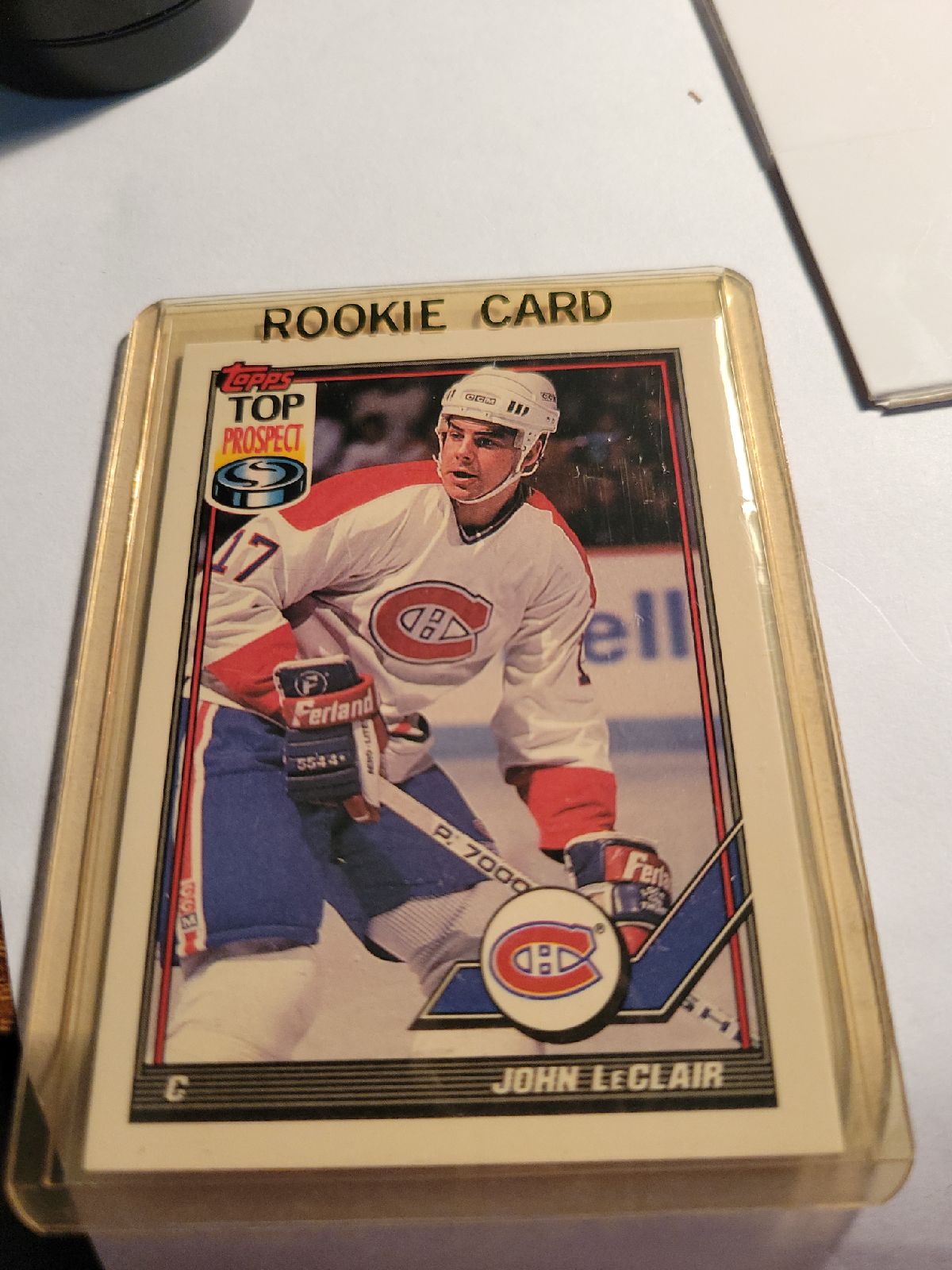 1990-91 topps top prospect John Leclair