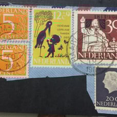 Netherlands 1953 postage history postmark 1964 collectible !