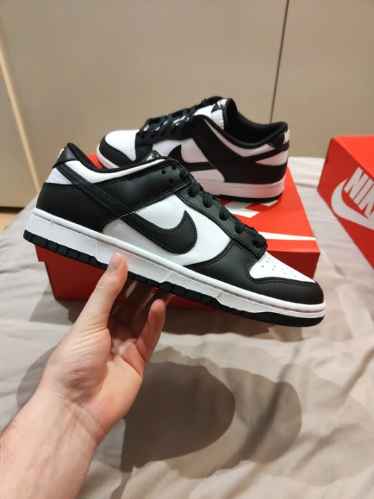Nike Dunk Low Black White Panda Sneakers Size 7