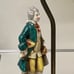 Mid Century Antique Occupied Japan MORIYAMA Porcelain Figurine Brass Lamp