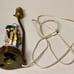 Mid Century Antique Occupied Japan MORIYAMA Porcelain Figurine Brass Lamp