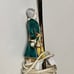 Mid Century Antique Occupied Japan MORIYAMA Porcelain Figurine Brass Lamp