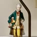 Mid Century Antique Occupied Japan MORIYAMA Porcelain Figurine Brass Lamp