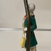 Mid Century Antique Occupied Japan MORIYAMA Porcelain Figurine Brass Lamp