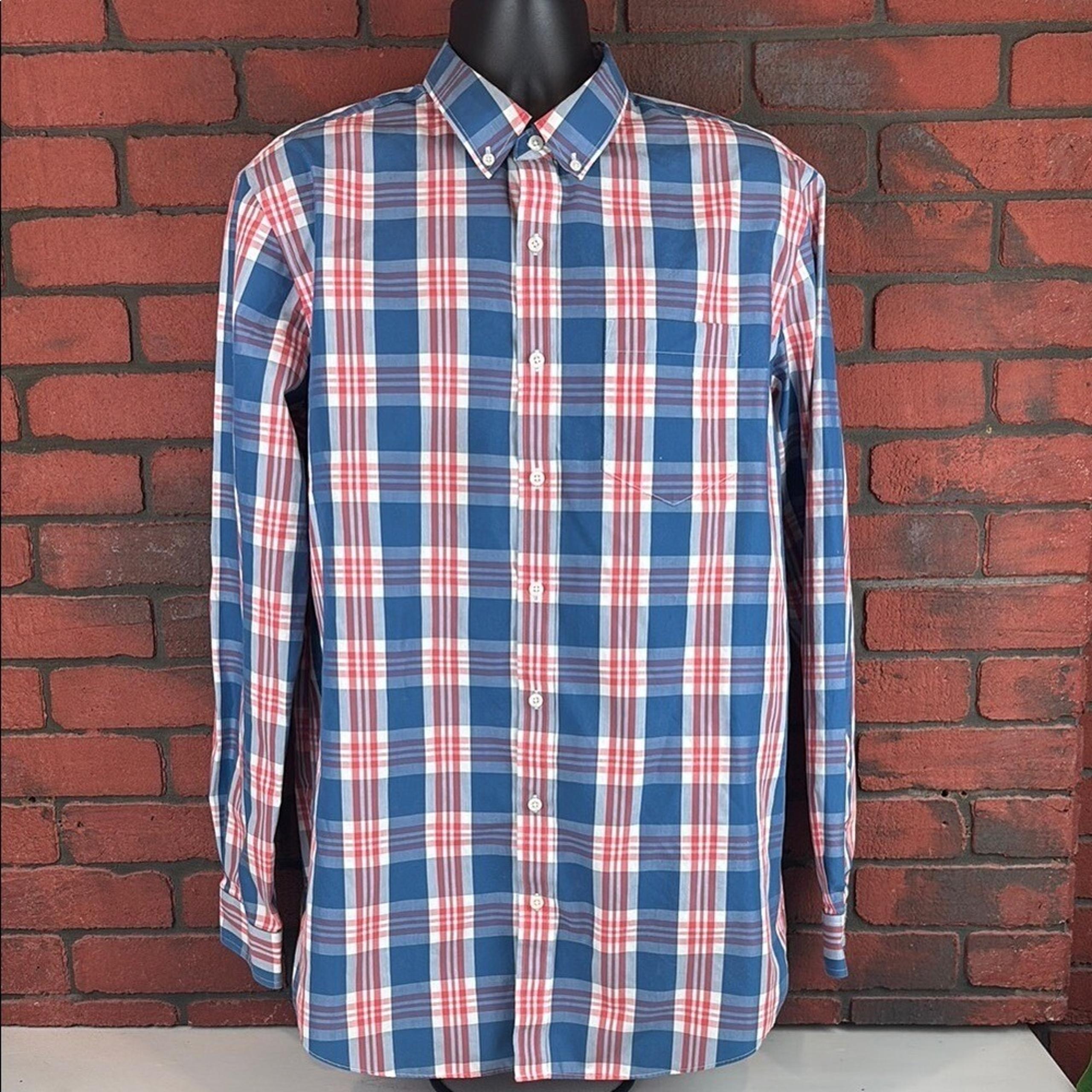 L.L. Bean Checkered Men's Dress Shirt Large Tall