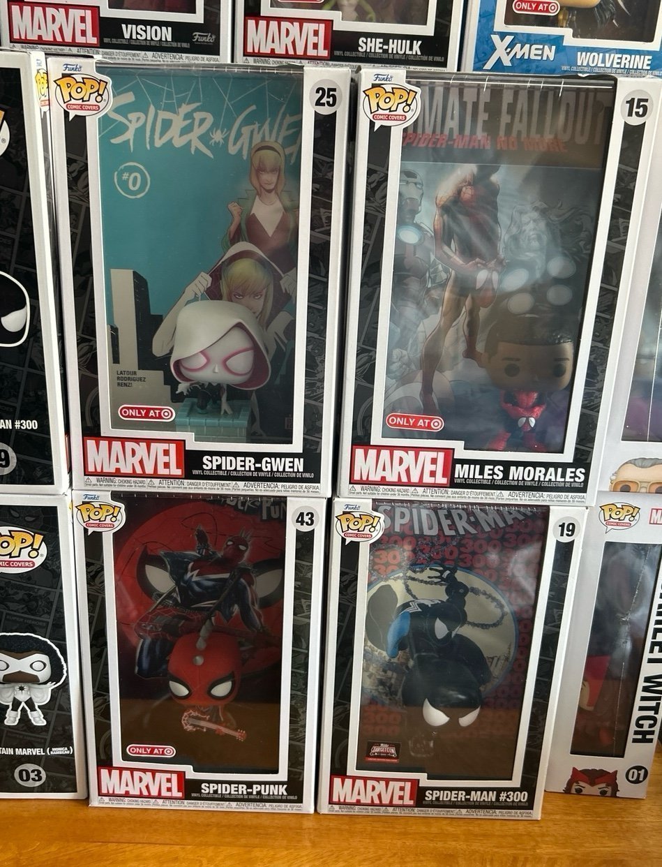 Funko Pop! Comic Covers Marvel Spider-Verse Lot of 4 Target Exclusives