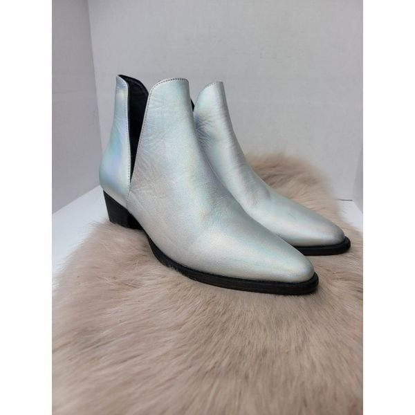 Free People Charm Iridescent Double V Bootie Size 8