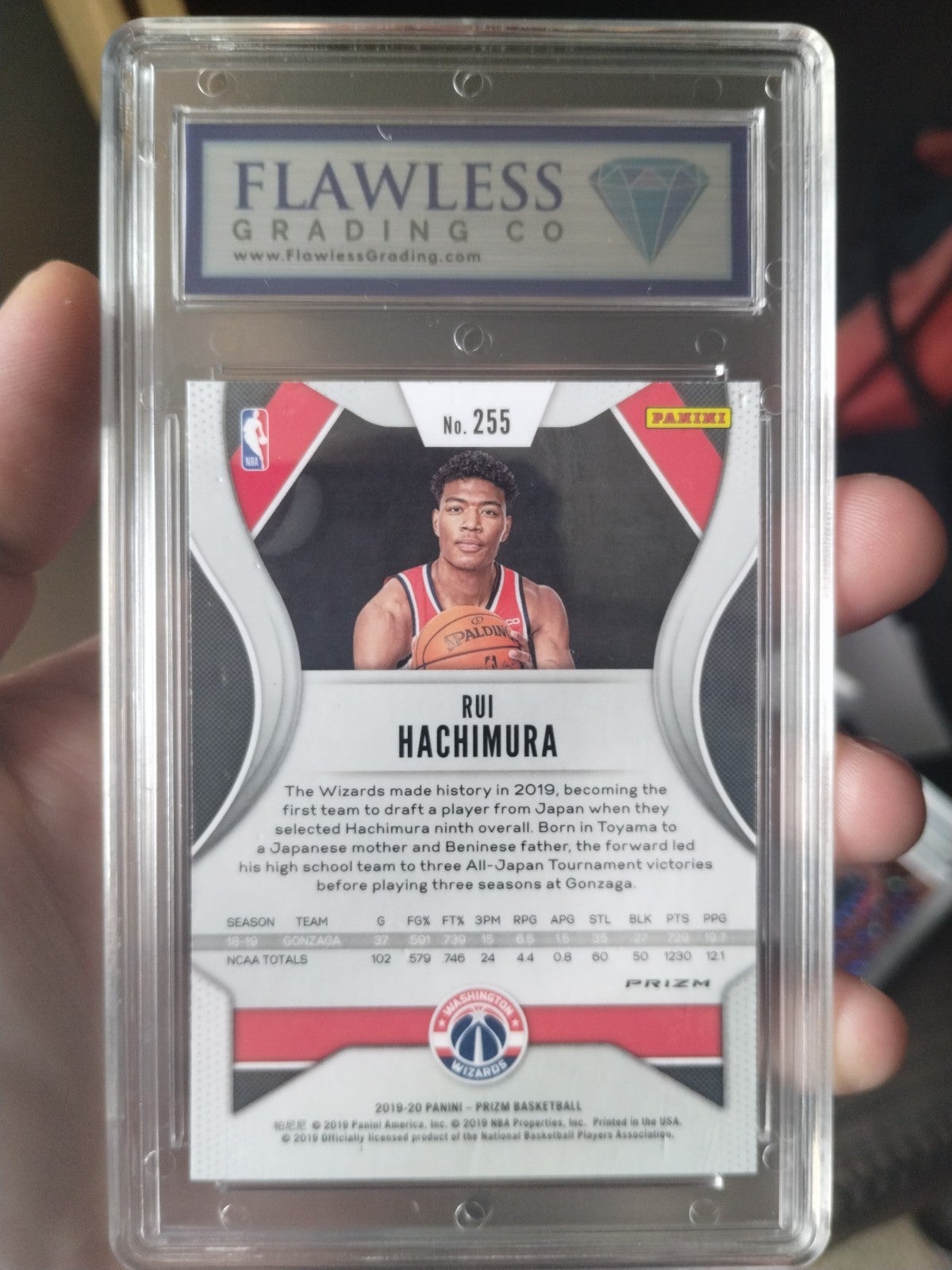 Rui hachimura RC Prizm red, white, blue PSA 10