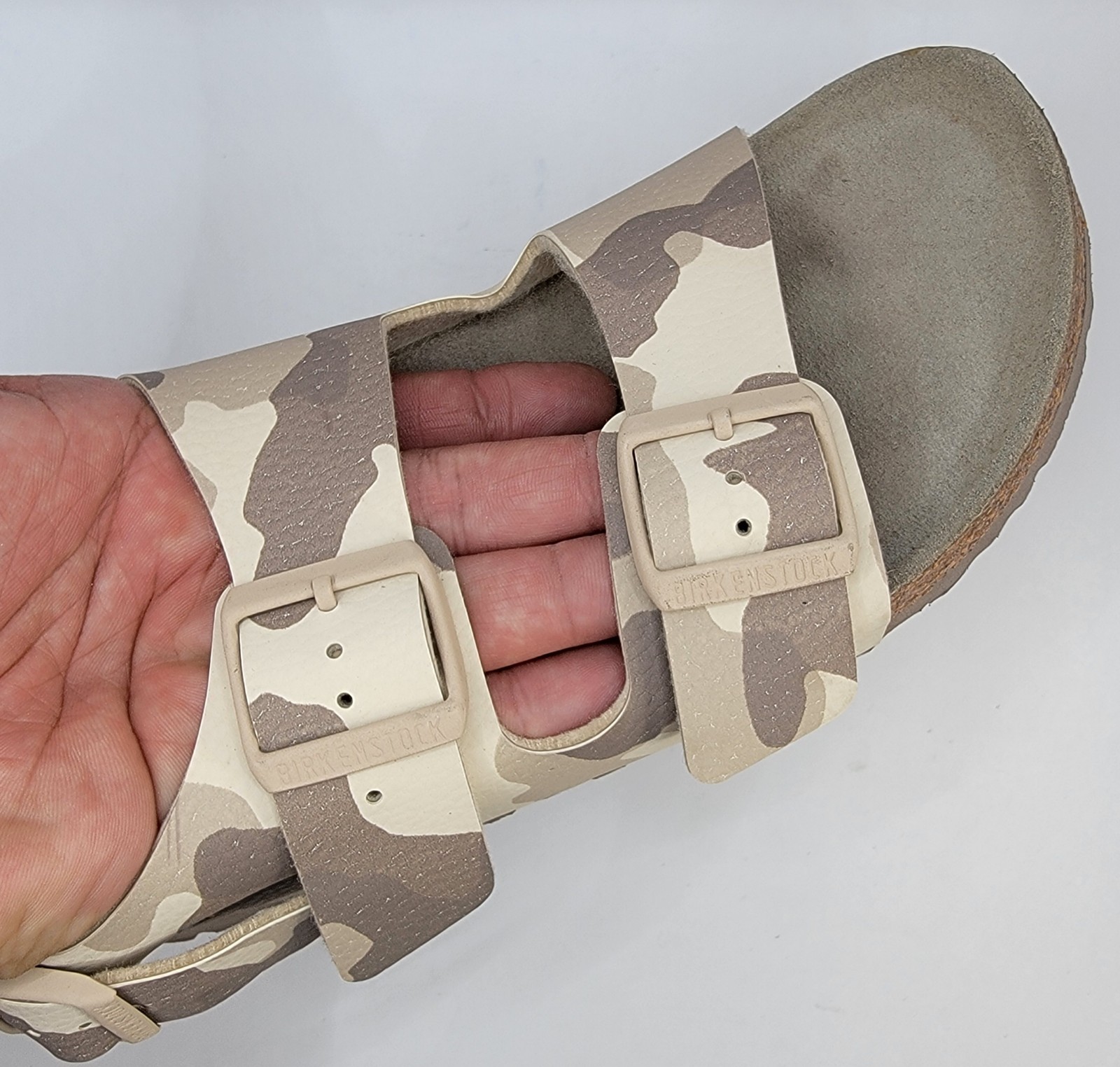Birkenstock milano bs Birko-Flor Desert Soil Gray Taupe color narrow