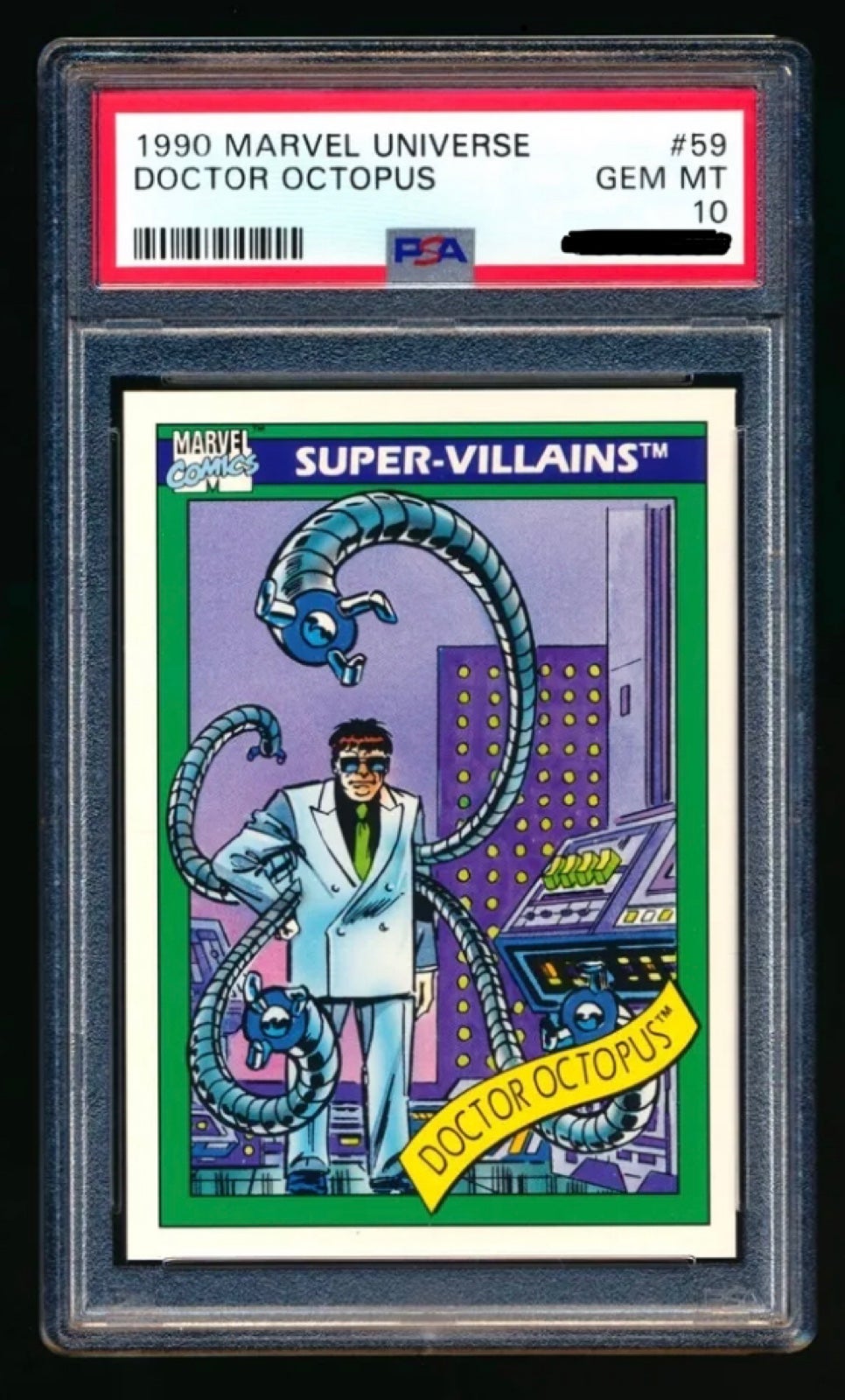 1990 IMPEL MARVEL UNIVERSE #59 DOCTOR OCTOPUS SUPER VILLAINS PSA 10 GEM MT!