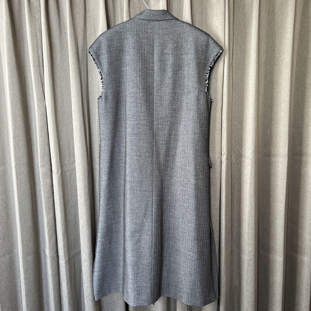 AMERI HERRINGBONE LONG JACKET VEST