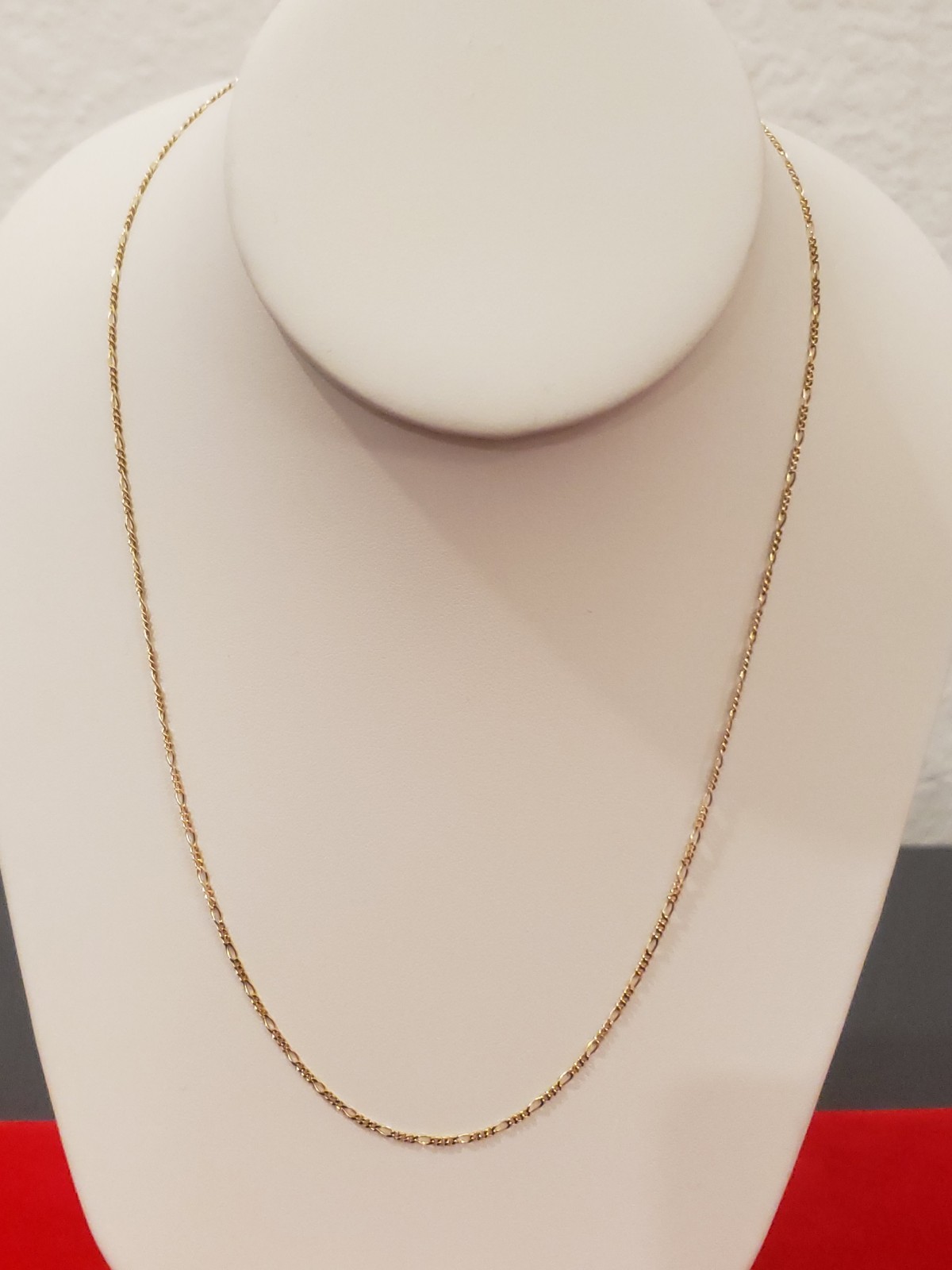 14kt Gold Figaro Design Solid Chain