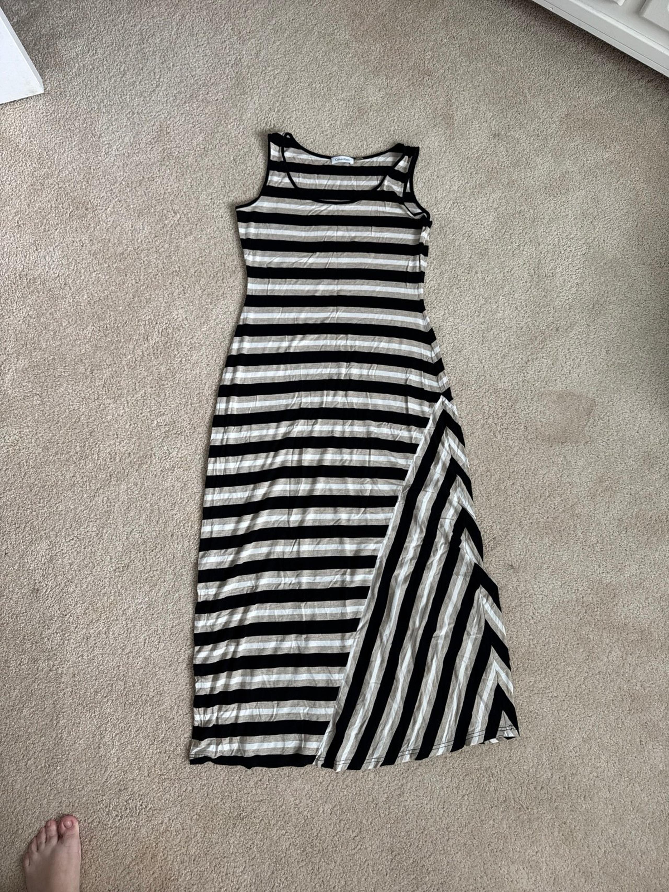 Women Calvin Klein Striped Maxi/Midi Dress
