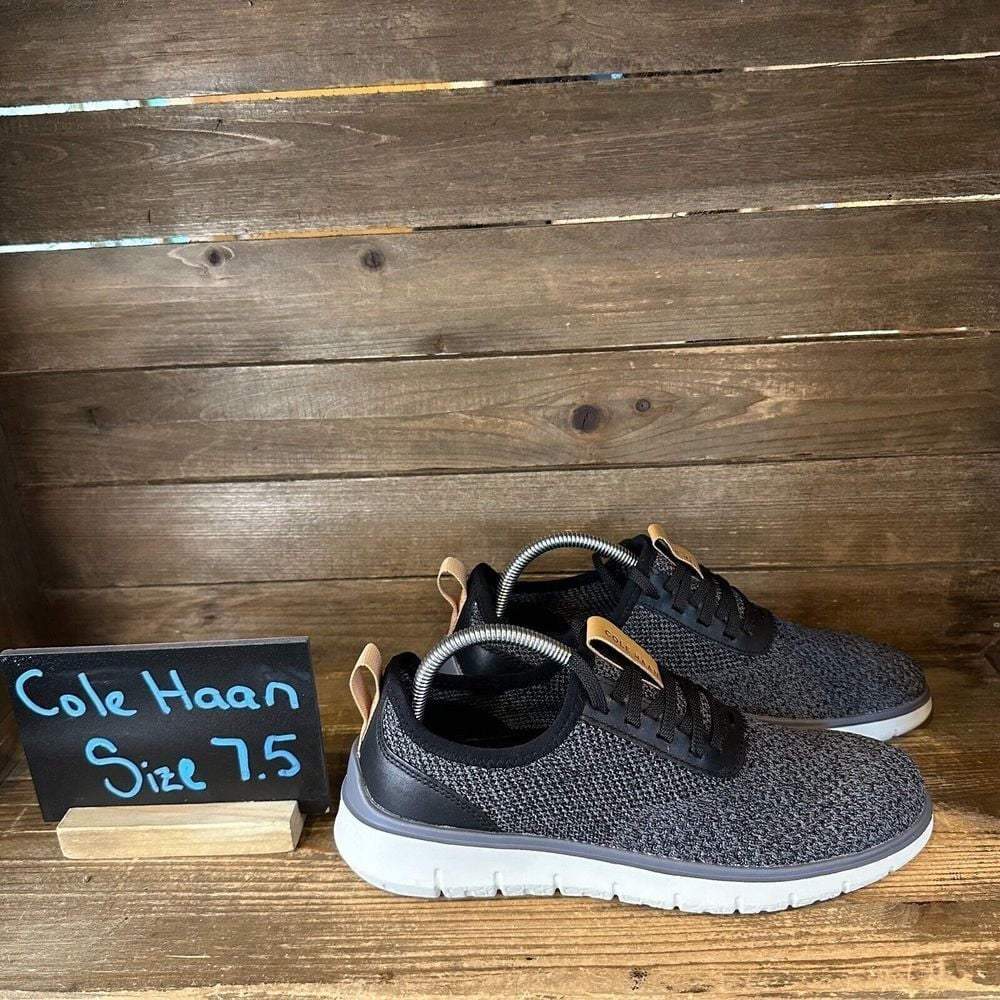 New Mens Cole Haan Generation Zerogrand Stitchlite Knit Gray Sneakers Shoes 7.5