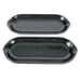Fiestaware Corn Cob Holder Relish Tray Dish Black Retired Fiesta HLC Set Of 2