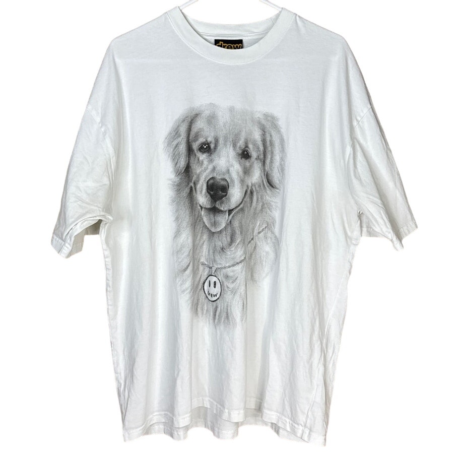 Drew House Buddy SS Tee Short Sleeve Shirt White Golden Retriever Size XL