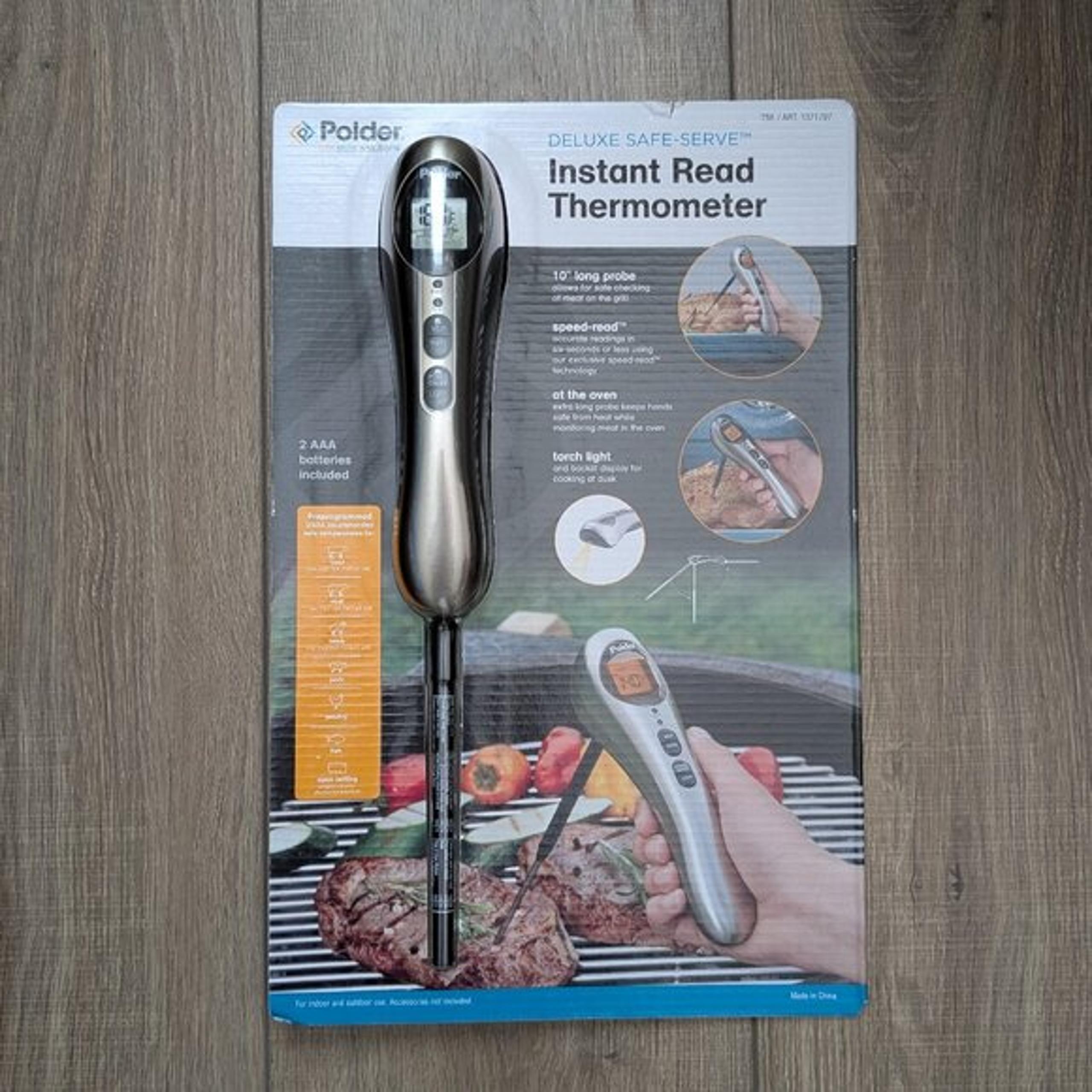 NIB* Polder Safe-Serve Instant Read deluxe food thermometer