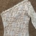 BECO Couture Cream Lace One Sleeve Dress