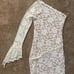 BECO Couture Cream Lace One Sleeve Dress