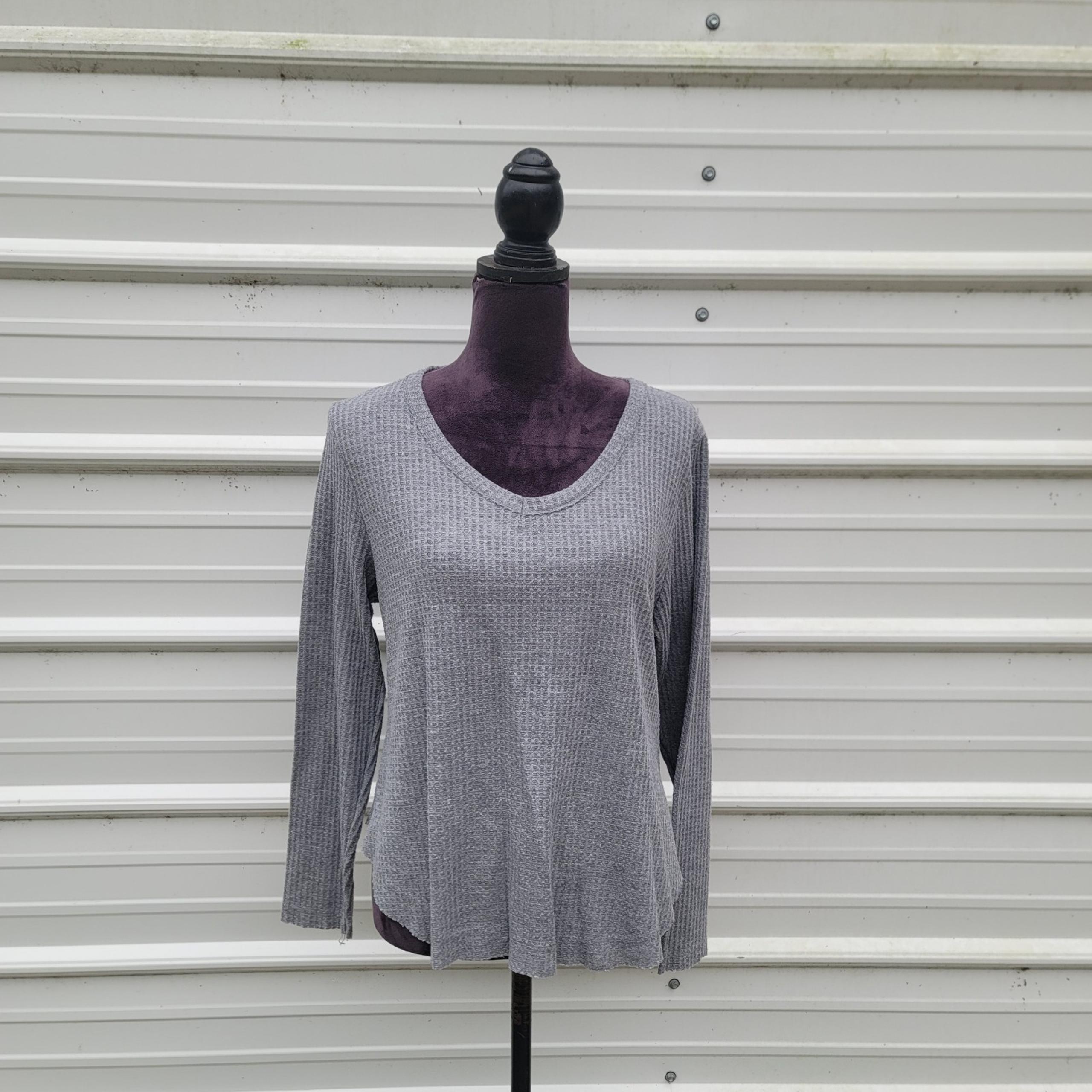 Xhilaration Womens Soft & Cozy Waffle Knit Sleeveless Sleepwear Top Gray Sz L