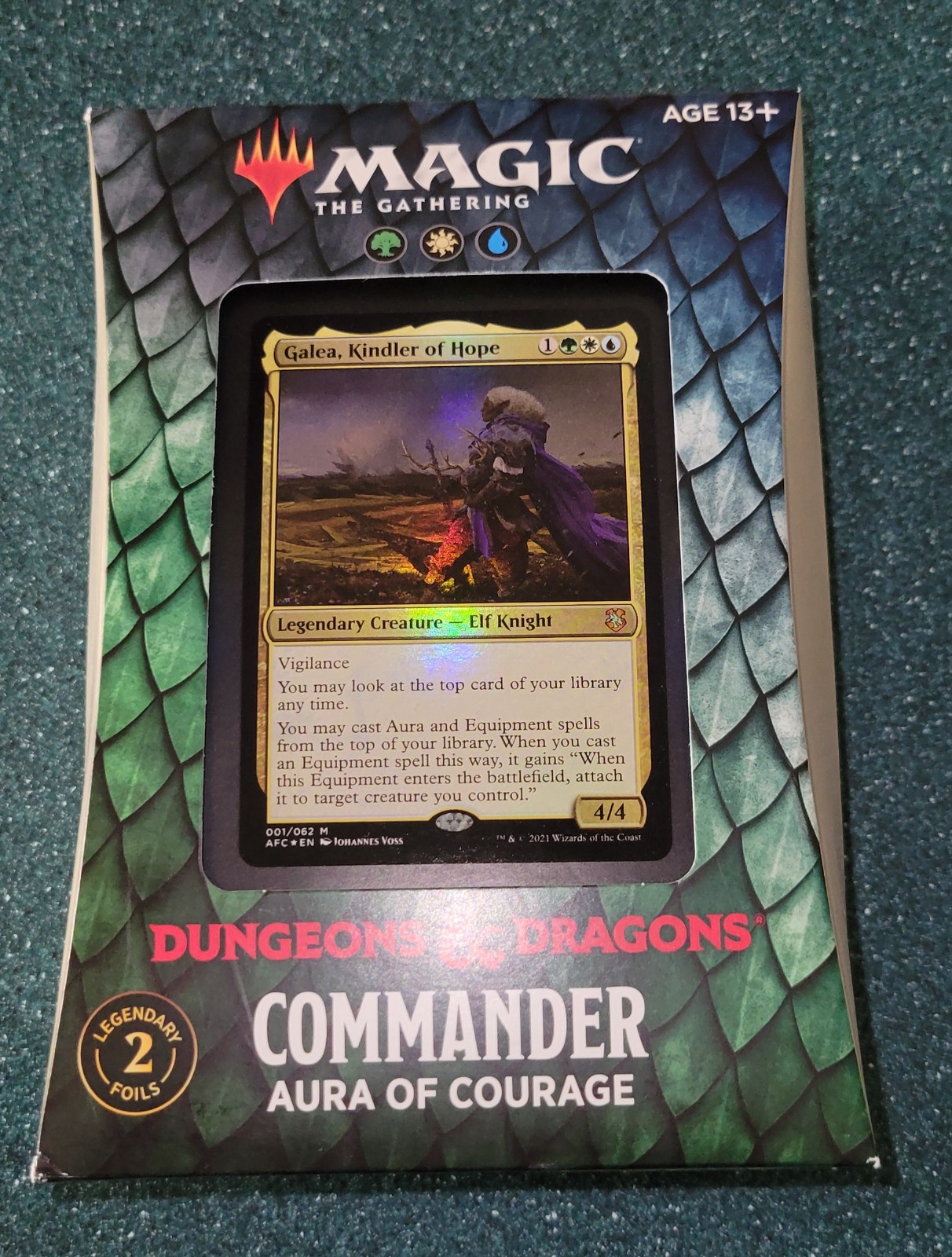 MTG D&D Commander Deck Aura of Courage Factory Sealed Bant Colors 2021