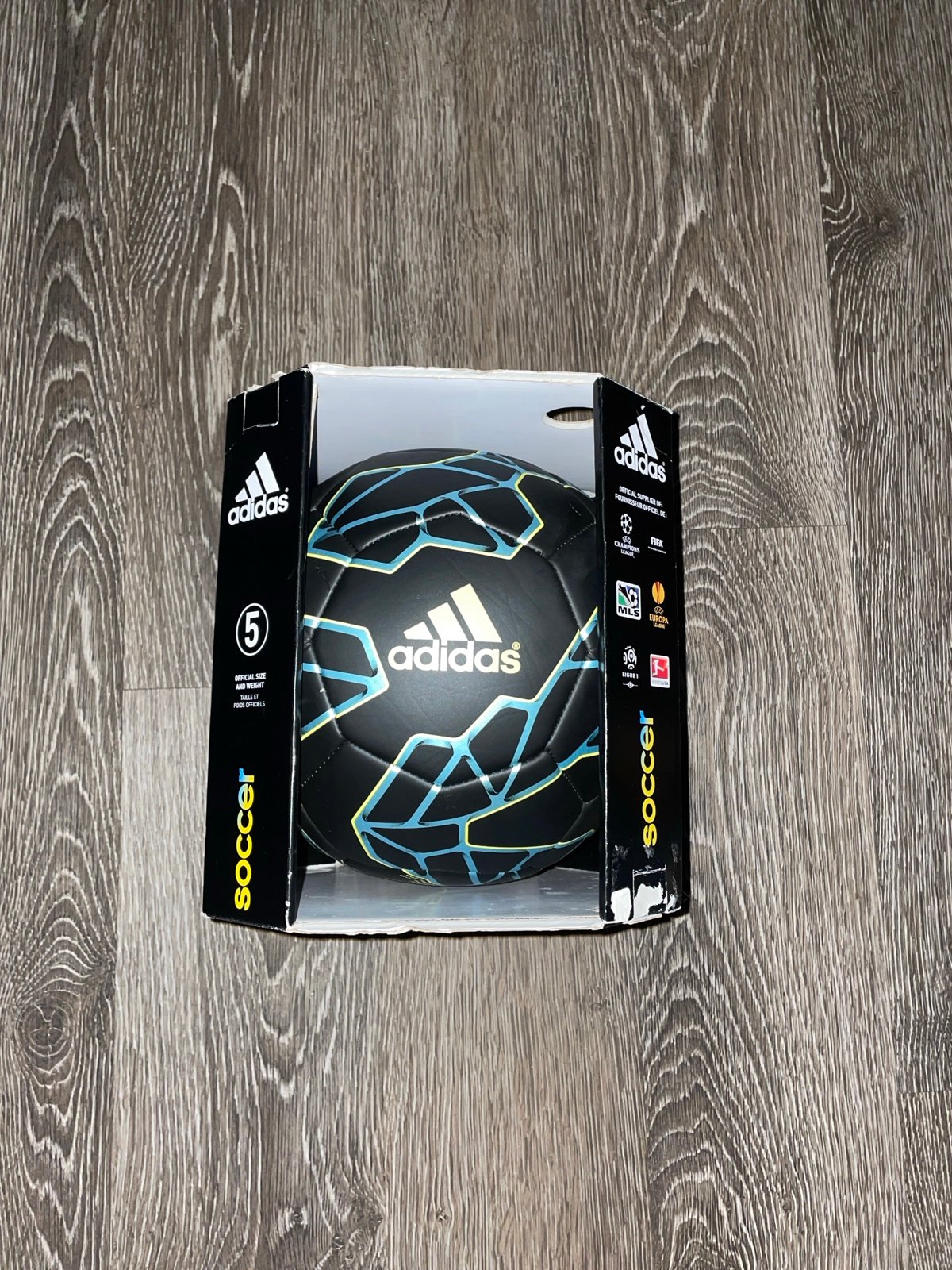 Adidas Lionel Messi Soccer Ball Official Size 5 Black S90258