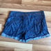 Level 99 Blue Linen Blend Shorts 26