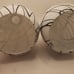 Vintage Black and White Lamp Shade, Mid Century Modern Set of 2